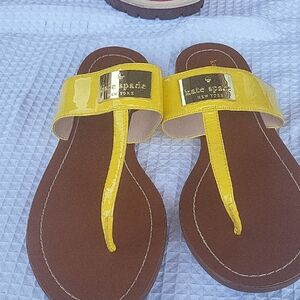 Kate Spade Glossy Yellow Thong Sandals